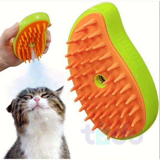Cepillo vaporizador 3 en 1 para mascotas