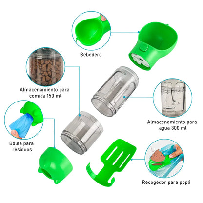 Botella Multifuncional 4 en 1 para mascotas